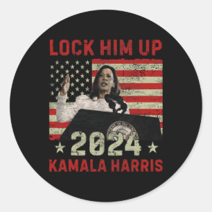 Adesivo Bloqueá-Lo Kamala Harris 2024, Bandeira Democrátic