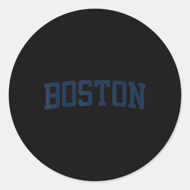 Adesivo Bloqueio de Variação do Estilo Colegial de Boston  (Frente)