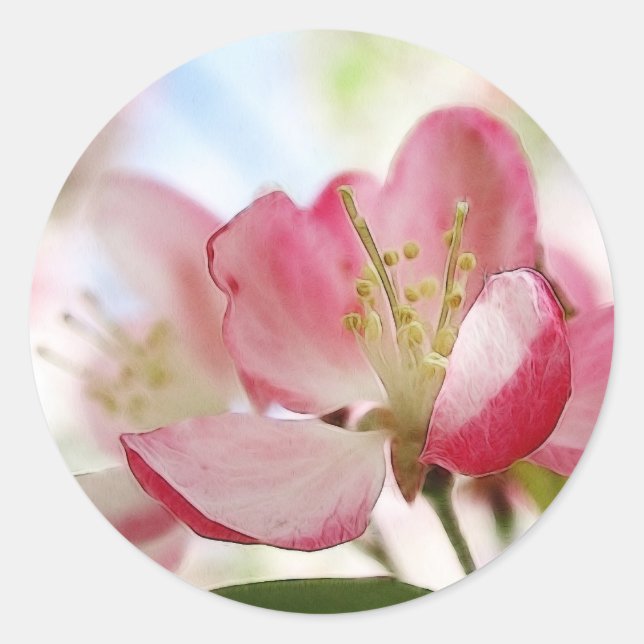 Adesivo Blossomas de Maçã Primavera Brilhante (Frente)