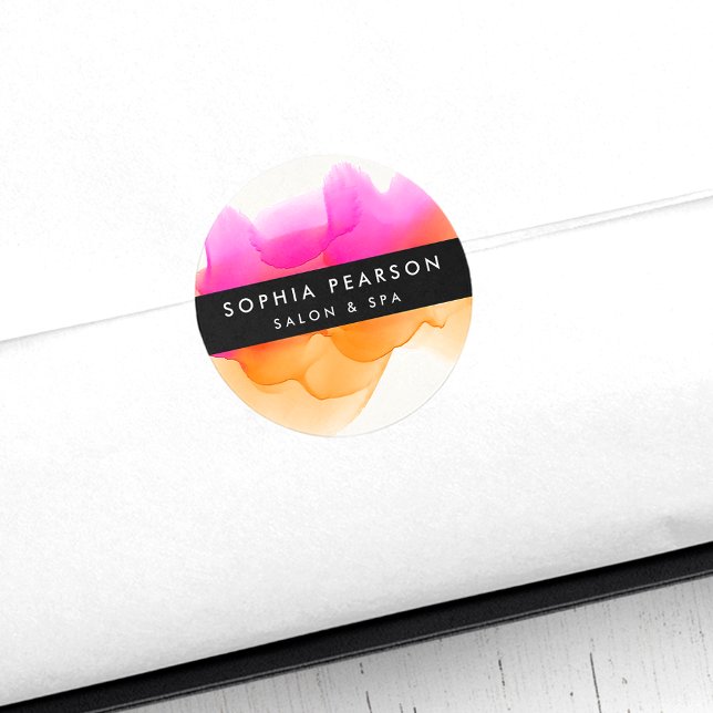 Adesivo Blot de Aquarela Moderna (Criador carregado)