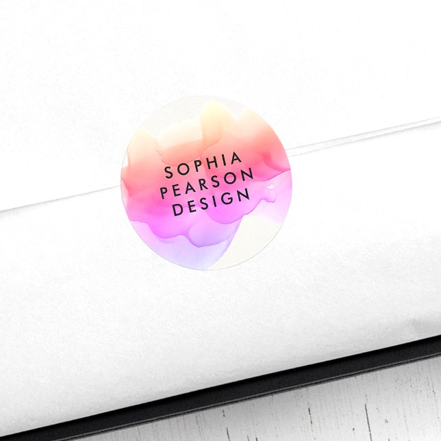 Adesivo Blot de Aquarela Pastel (Criador carregado)