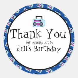 Adesivo Blue 80s 90s Trava Música