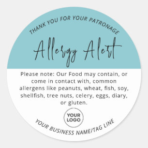 Adesivo Blue Allergy Comida WarRound Sticker