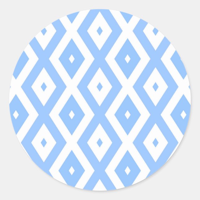 Adesivo Blue and white diamond pattern (Frente)