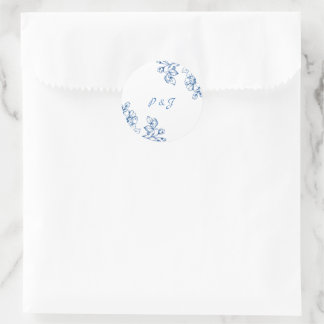 Adesivo Blue and White Floral Stickers