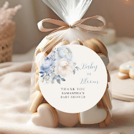 Adesivo Blue Baby In Bloom Floral Boy Chá de fraldas