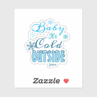 Adesivo Blue Baby It's Cold Outside Winter Holiday Season