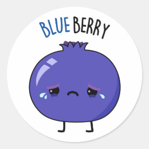 Adesivo Blue Berry Cute Blueberry Pun