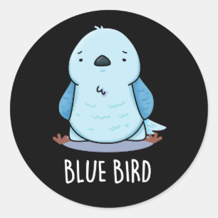 Adesivo Blue Bird Funny Animal Pun Dardo BG