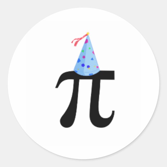 Adesivo Blue Birthday Pi Sticker (Frente)