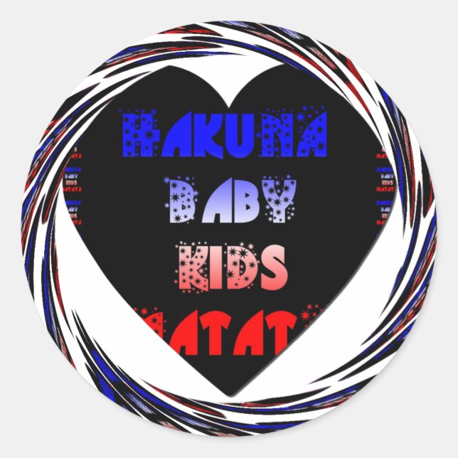 Adesivo Blue Black Hakuna Matata Baby Kids Design.png (Frente)