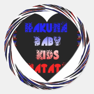 Adesivo Blue Black Hakuna Matata Bebê Crianças Design.png