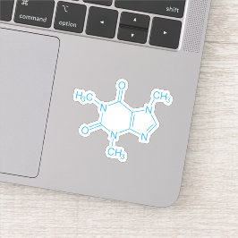 Adesivo Blue Caffeine Molecule