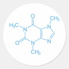 Adesivo Blue Caffeine Molecule