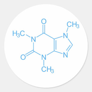 Adesivo Blue Caffeine Molecule