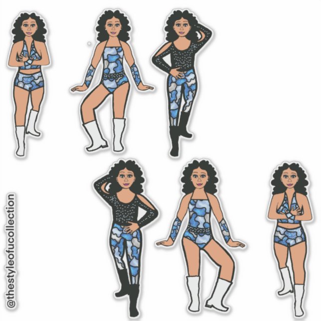 Adesivo Blue Camo Dancer #2 Sticker (Frente)