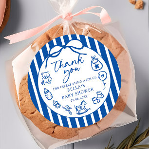 Adesivo Blue Ciao Baby Italiana Chá de fraldas Sticker