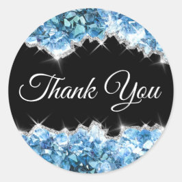 Adesivo Blue Crystals Obrigado Sticker