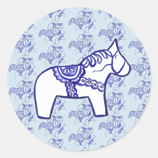 Adesivo Blue Dala Horse (Frente)