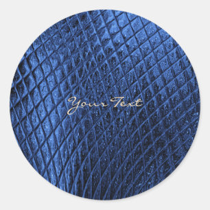 Adesivo Blue Decorative Modern Classic Round Sticker