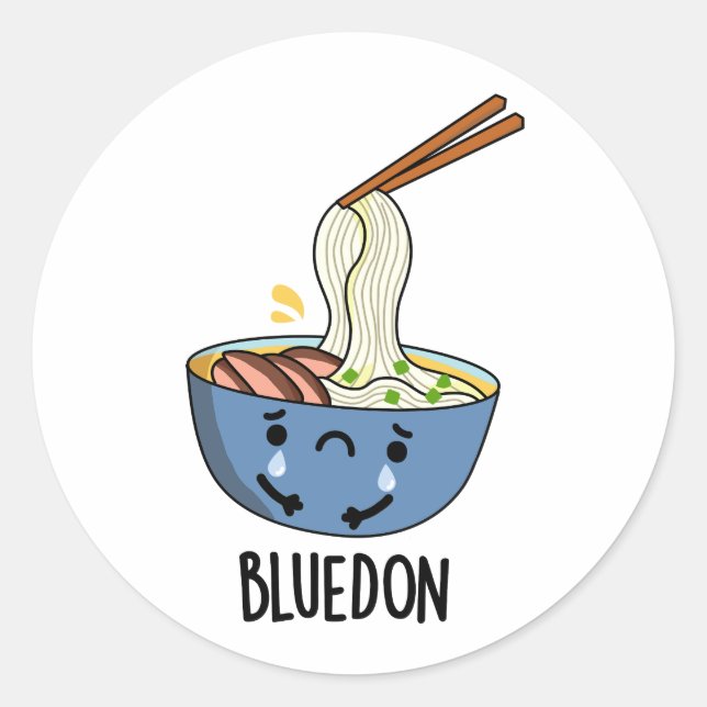 Adesivo Blue-don Funny Udon Pun  (Frente)
