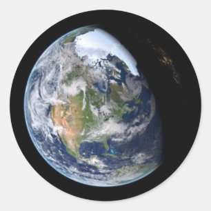 Adesivo Blue Earth Round Sticker