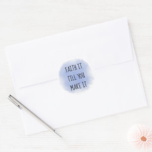 Adesivo Blue Faith It Classic Round Sticker
