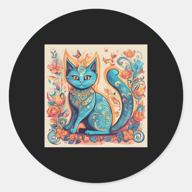 Adesivo Blue Fantasy Cat Sticker (Frente)