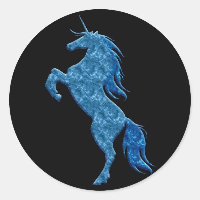 Adesivo Blue Fire Unicorn Stickers (Frente)