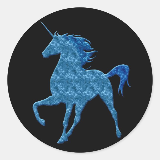 Adesivo Blue Fire Unicorn Stickers (Frente)