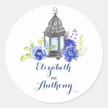 Blue Floral Lantern Wedn