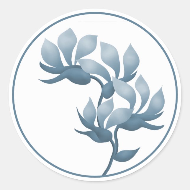 Adesivo Blue Floral Pods (Frente)