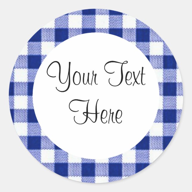 Adesivo Blue Gingham Sticker (Frente)