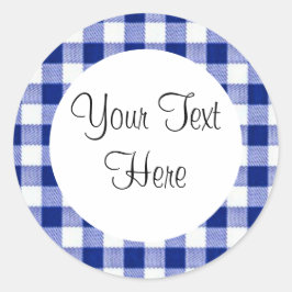 Adesivo Blue Gingham Sticker