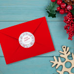 Adesivo Blue Gingham Vintage Red Christmas Cars<br><div class="desc">Um design de aquarela festiva com carregandos vermelhos de carro vintage coloridos de Natal em um padrão azul claro e branco de gingham. Personalize estes autocolantes alegres com o(s) seu(s) nome(s) e adicione-os ao seu correio e/ou presentes de Natal.</div>