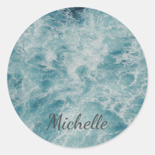 Adesivo Blue Green Ocean Summer Waves Personalizado