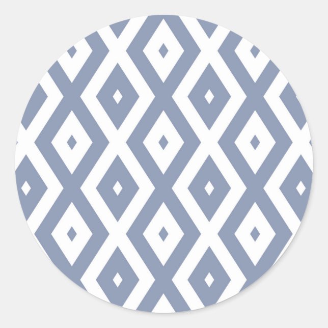 Adesivo Blue grey and white diamond pattern (Frente)