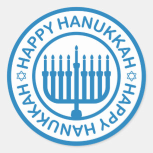 Adesivo Blue Hanukkah Menorah Sticker