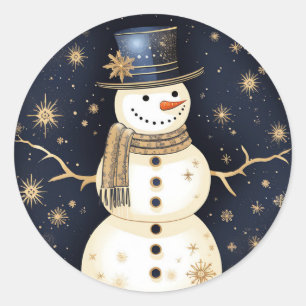 Adesivo Blue Hat Snowman Sticker