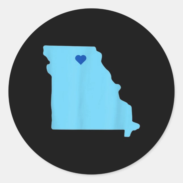 Adesivo Blue Heart In State Of Missouri (Frente)