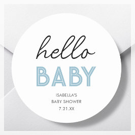 Adesivo Blue Hello Baby | CHÁ DE FRALDAS