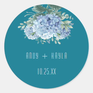 Adesivo Blue Hydrangea Elegant Wedking Tank