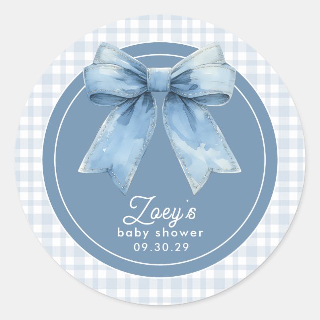 Adesivo Blue Jean Baby Baby Shower (Frente)