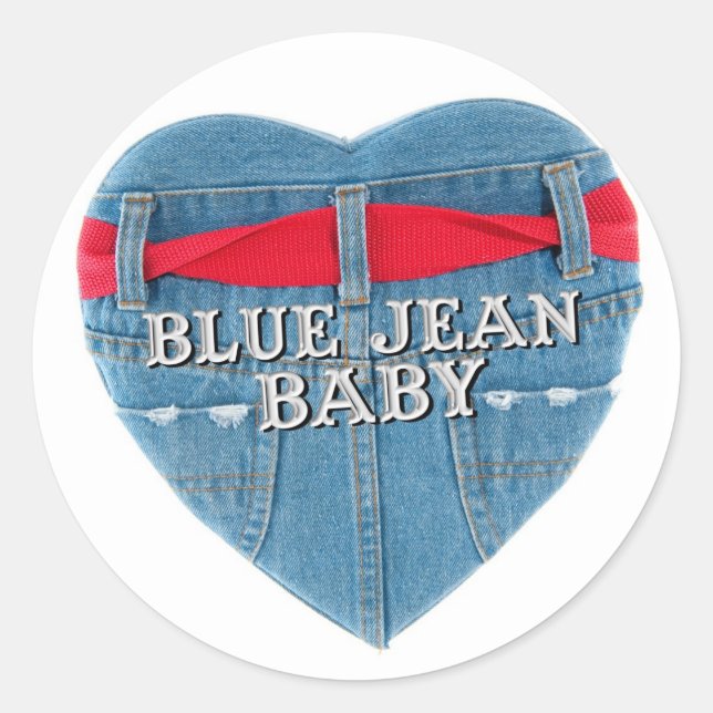 Adesivo Blue Jean Baby Round Sticker (Frente)