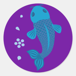 Adesivo Blue Koi Fish