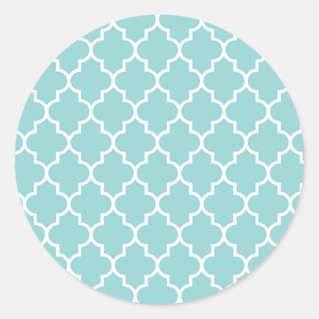 Adesivo Blue Latticework, Quatrefoil, Marrocos Trellis (Frente)