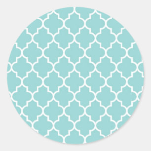 Adesivo Blue Latticework, Quatrefoil, Trellis marroquina