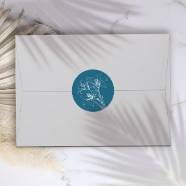 Adesivo Blue Lily Outline Wedding