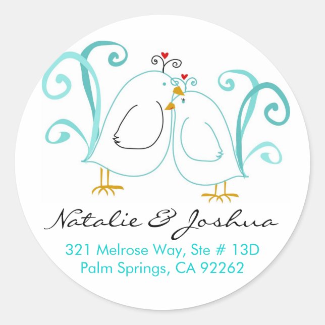 Adesivo Blue Lovebird & Blossoms (Frente)
