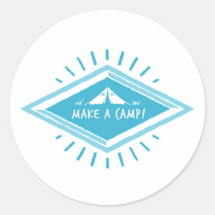 Adesivo Blue Make a Camp, Excelente Adventure